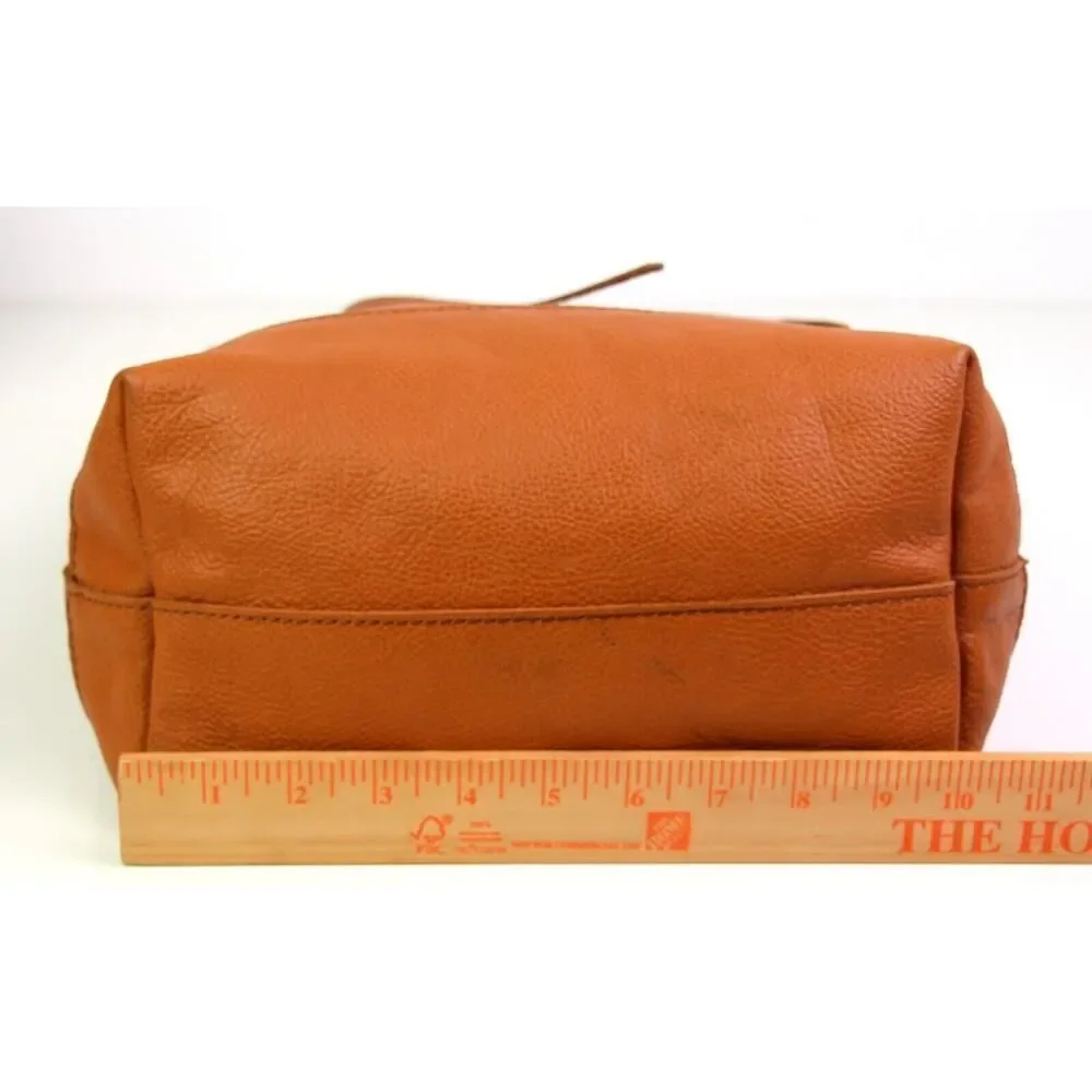 NWT ROOMY J.CREW BROWN GENUINE LEATHER HOBO BOHO SHOULDER BAG HANDBAG PURSE